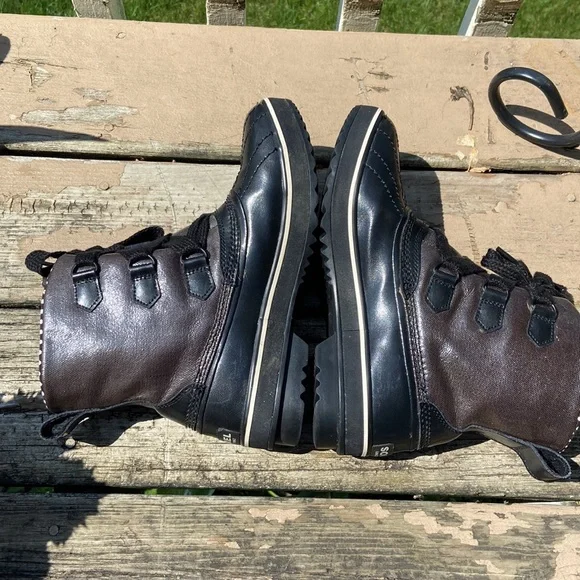 Sorel Tivoli Rain Boots Women’s Sz 8 Blk/Brwn Gently Used-Nice Ready For Fall! - Picture 7 of 17